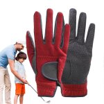 Gants de golf d'hiver ¿ coupe - vent, rouges, mitaines de golf pour hommes, microfibre polyester, thermiques ... Gants de golf d'hiver ¿ coupe - vent, rouges, mitaines de golf pour hommes, microfibre polyester, thermiques ...