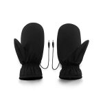 Gants d'hiver chauffants coupe - vent le noir
