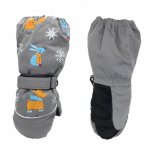 Gants d'hiver impermables coupe - vent a longues manches pour enfants, mignons imprims de lapin et ...