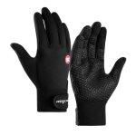 Gants de maintien chauds d'extrieur, ecran tactile a trois doigts, rembourr, rsistant a l'eau, coupe ...