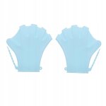 Gants de natation palm�s, r�glables, eau, bleu
