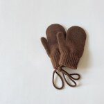 Gants de neige tricots pour enfants, mitaines chaudes pour bb, mitaines de ski solides, filles et ...