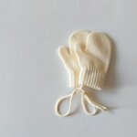 Gants de neige tricots pour enfants, mitaines chaudes pour bb, mitaines de ski solides, filles et ...