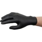 Gants nitrile jetables noirs non poudres t9. 5 - 10 - boite de 100 - adnauto