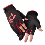 Gants de p�che antid�rapants pour la p�che en plein air, protection solaire, 3 doigts, motif de fl�che ...