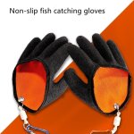 Gants de p�che magn�tiques antid�rapants, pour attraper du poisson, pour main gauche / droite
