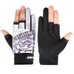Gants de pêche en plein air, etanches, coupe a 3 doigts, accessoires pour la pêche a la carpe Gants de pêche en plein air, etanches, coupe a 3 doigts, accessoires pour la pêche a la carpe