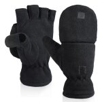 Gants polaires sans doigts / mitaines d'hiver 2 en 1 l