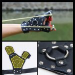 Gants de protection en cuir pour tir en plein air, accessoires de protection pour la main, fronde, catapulte, ...