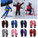 Gants de ski pour enfants, 1 paire, mitaines epaisses et chaudes, imperm�ables, coupe - vent, sports ...