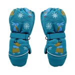 Gants de ski pour enfants, 1 paire, mitaines a manches longues, imperm�ables, epaisses, chaudes, antid�rapante ...