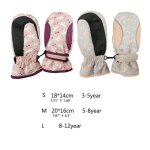 Gants de ski pour enfants, 1 paire, moufles, epais et chauds, imprim poney, impermables, coupe - vent, ...