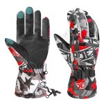 Gants de ski pour femmes et hommes, impermables, coupe - vent, pour temps froid, unisexes, pour ecran ...