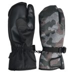 Gants de ski pour hommes et femmes, 3 doigts, chauds, pour ecran tactile, coupe - vent, hiver