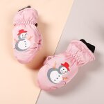 Gants de ski impermables et coupe - vent pour enfants, mitaines chaudes non ald, sports de plein air, ...