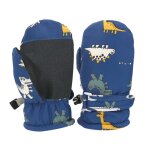 Gants de ski impermables pour enfants, mitaines epaisses, garde les doigts au chaud, dessin anim dinosaure, ...