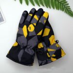 Gants de ski a manches longues pour enfants, mitaines epaisses, coupe - vent, impermables, garde au ...