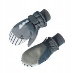 Gants de ski pour la neige, isols, confortables et chauds pour petites filles, enfants, gris, taille ...