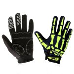 Gants de sport chauds a imprim squelette pour hommes et femmes, mitaines, equipement de vlo, cyclisme, ...