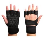 Gants de sport d'intrieur demi - doigt, haltrophilie, antidrapants, equitation, traction dure, bande ...