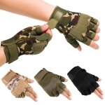 Gants tactiques militaires pour hommes, antid�rapants, sans doigts, pour la chasse en plein air, le paintball, ...