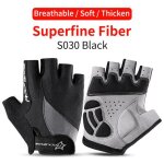 Gants de v�lo demi doigt antichoc r�sistant a l'usure respirant vtt v�lo de route hommes femmes equipement ...