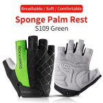 Gants de v�lo demi doigt antichoc r�sistant a l'usure respirant vtt v�lo de route hommes femmes equipement ...