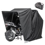 Garage pliable xxl set + antivol bloque disque alarme moto motoguard universel