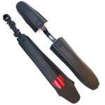 Garde - boue r�glable en plastique pour v�lo, vtt, v�lo de route, avant et arri�re, avec feu arri�re ...
