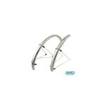 Garde boue vtc 28'' strong a tringles 48mm argent (pr)