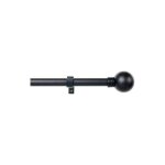 Generique - kit barre de rideau anneau extensible de 110 a 200cm noir stor planet.