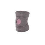 Genouill�re de sport a double compression - id�ale pour le fitness et la r��ducation rose + gris