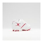 Gilbert sidestep x20 chaussures de rugby a crampons moul�s pour gar�on blanc / rouge pointure 33