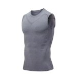 Gilet amincissant en soie glace pour hommes, chemises de compression, dbardeur, manches de contrle ...