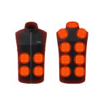Gilet chauffant 13 zones de chauffage noir s / m