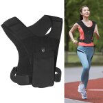 Gilet de course respirant avec sac pour hommes et femmes, pour la course de nuit, jogging, cyclisme