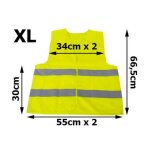 Gilet jaune de signalisation s�curit� routi�re - xl - r�fl�chissant haute visibilit� - norme en471 ¿ ...