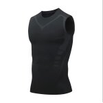 Gilet de mise en forme ionique pour hommes, gilet amincissant en soie glace, chemises de compression, ...