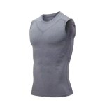 Gilet de mise en forme ionique pour hommes, gilet amincissant en soie glace, chemises de compression, ...