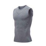 Gilet de mise en forme ionique pour hommes, gilet amincissant en soie glace, t - shirt de compression, ...