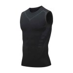 Gilet de mise en forme ionique pour hommes, gilet amincissant en soie glace, t - shirt de compression, ...