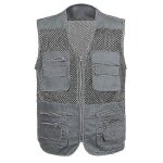 Gilet de pêche respirant en maille grande taille avec nombreuses poches pour homme - yky416 Gilet de pêche respirant en maille grande taille avec nombreuses poches pour homme - yky416