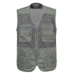Gilet de pêche respirant en maille grande taille avec nombreuses poches pour homme - yky416 Gilet de pêche respirant en maille grande taille avec nombreuses poches pour homme - yky416