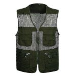 Gilet de pêche respirant en maille grande taille avec nombreuses poches pour homme - yky416 Gilet de pêche respirant en maille grande taille avec nombreuses poches pour homme - yky416