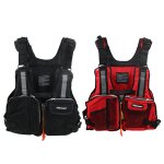 Gilet de p�che multifonction r�fl�chissant multi - poches, gilet de sauvetage de flottabilit�, sangle ...