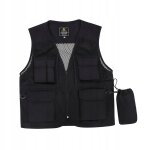 Gilet de pêche multifonctionnel pour homme, séchage rapide, sans manches, noir, taille l Gilet de pêche multifonctionnel pour homme, séchage rapide, sans manches, noir, taille l