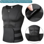 Gilet de sauna pour hommes, modelant le corps, entraîneur de taille, double ceinture, chemise de sueur, ... Gilet de sauna pour hommes, modelant le corps, entraîneur de taille, double ceinture, chemise de sueur, ...