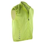 Gilet veste sans manches coupe - vent cycliste s259x - jaune citron