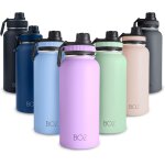 Gjfty - gourde isotherme en acier inoxydable 1l, sans bpa, isolation sous vide gourde inox avec couvercle ... Gjfty - gourde isotherme en acier inoxydable 1l, sans bpa, isolation sous vide gourde inox avec couvercle ...
