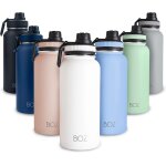 Gjfty - gourde isotherme en acier inoxydable 1l, sans bpa, isolation sous vide gourde inox avec couvercle ... Gjfty - gourde isotherme en acier inoxydable 1l, sans bpa, isolation sous vide gourde inox avec couvercle ...
